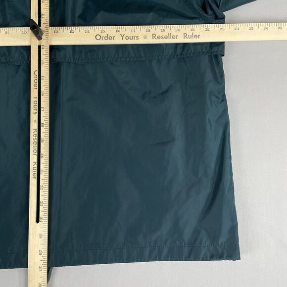 Eddie Bauer Windshell Hoodie Rain Jacket Men's Large Teal Vintage Hiking Outdoor - Picture 8 of 11